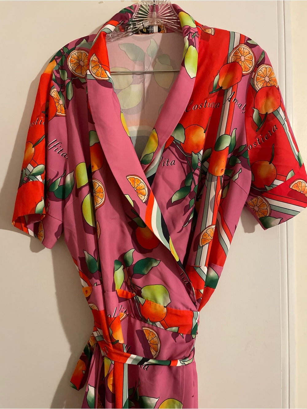 Colorful  vibrant Summer 
wrap around dress
 size 14